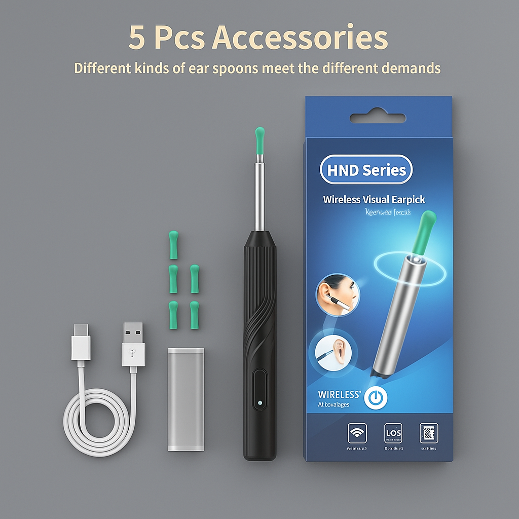 Wireless Otoscope Ear Cleaner with HD Camera & LED Lights - SmrtNesT